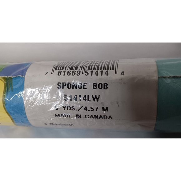 Sponge Bob Squarepants Wallpaper Border Nickelodeon 51414LW 5 Yards Cartoon Kids - Picture 6 of 6